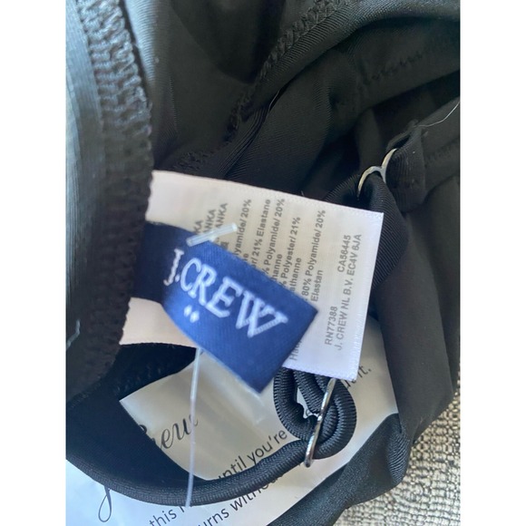 J.Crew $98 Ruched plunge one-piece swimsuit Black Size S CI098 - Picture 5 of 6